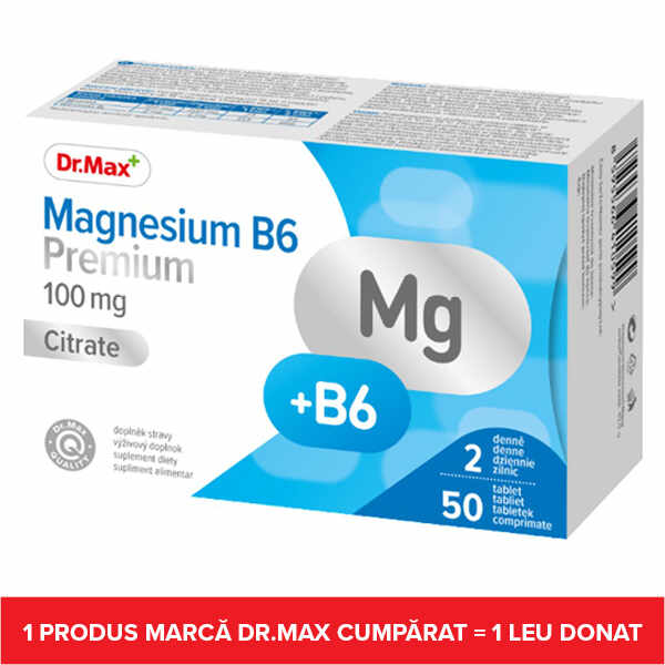 Dr.Max Magnesium B6 Premium, 50 comprimate