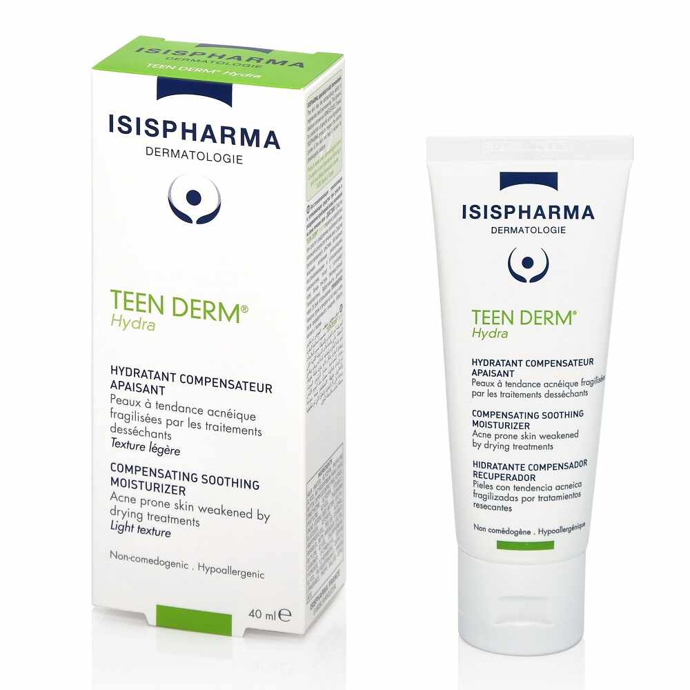 Crema pentru pielea predispusa la acnee Teen Derm Hydra, 40ml, Isis Pharma