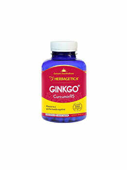 Supliment alimentar Herbagetica Ginkgo + Curcumin 95 120 capsule 