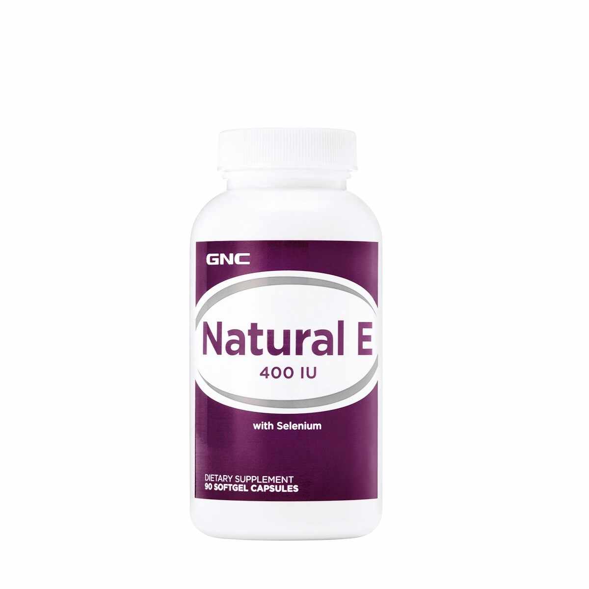 Vitamina E naturala cu seleniu 400 UI, 90 capsule, GNC