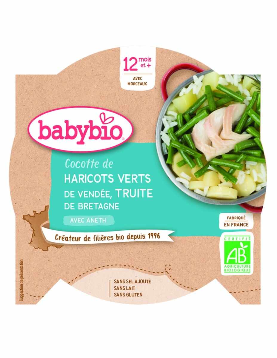 Meniu de legume si pastrav Bio, 230g, BabyBio