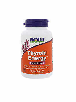 Supliment pentru glanda tiroida Now Foods Thyroid Energy, 90 capsule