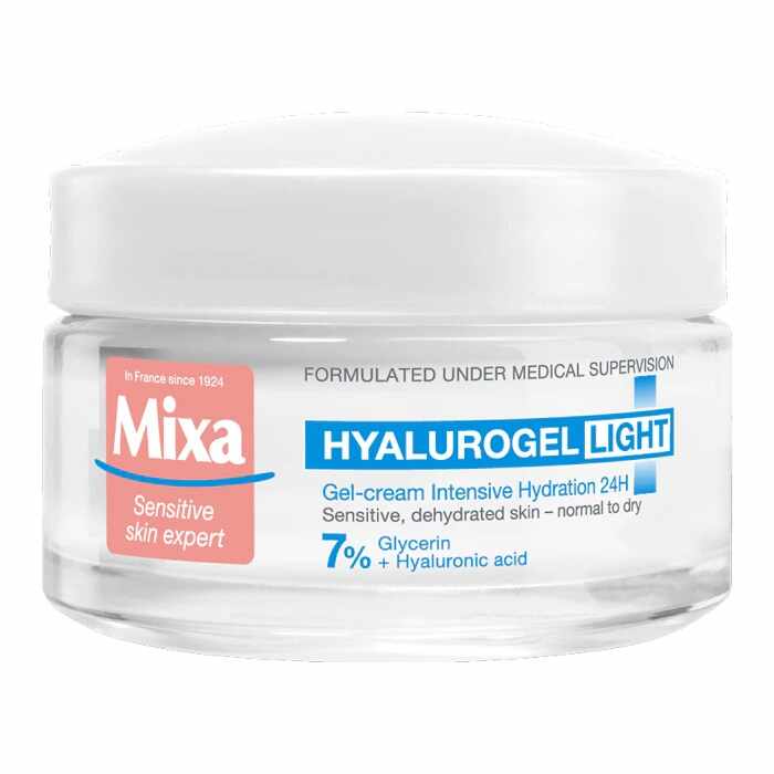 Crema hidratanta cu acid hialuronic Hyalurogel Light pentru ten normal-mixt, 50ml, Mixa