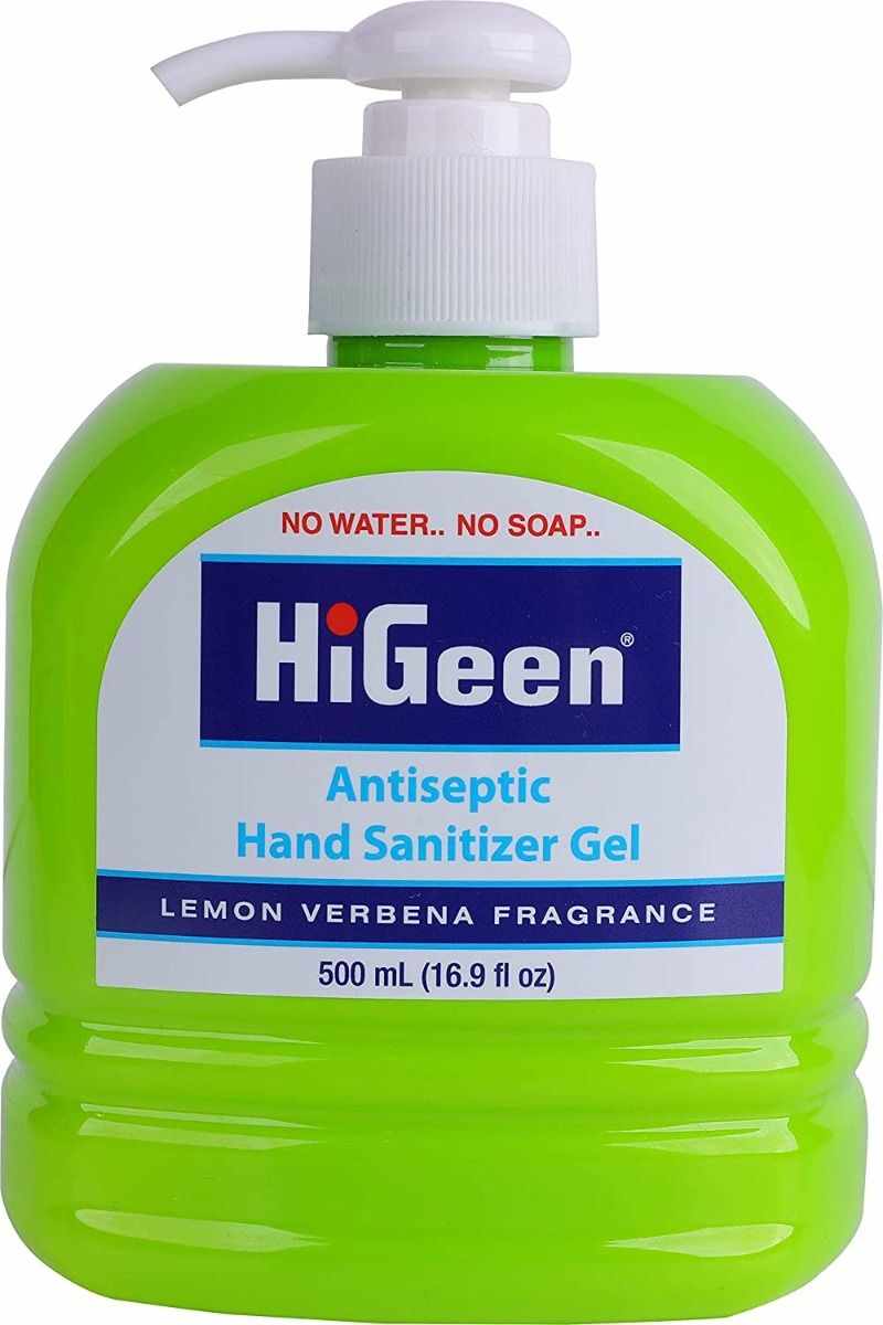 Gel dezinfectant cu lotiune hidratanta si parfum fresh Lemon Verbena, 500ml, HiGeen