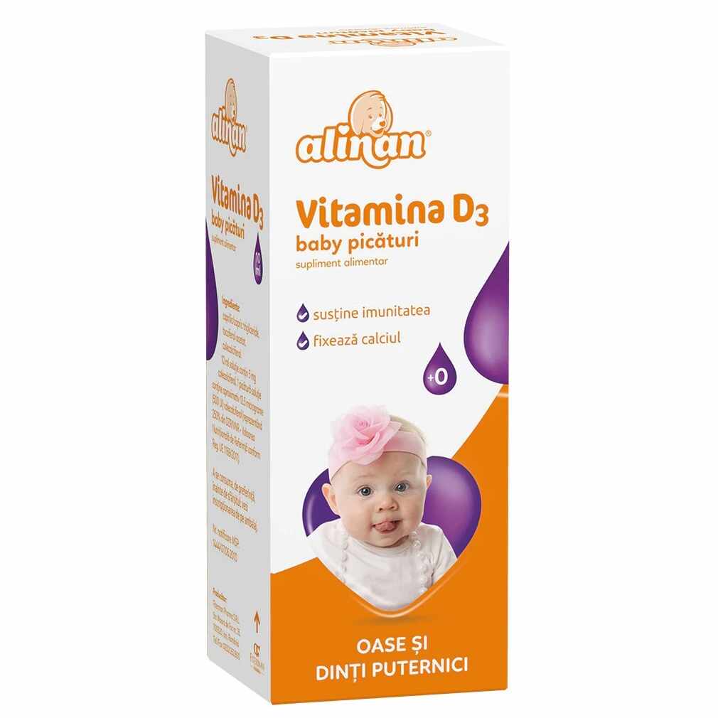 Alinan Vitamina D3 picaturi, 10 ml, Fiterman