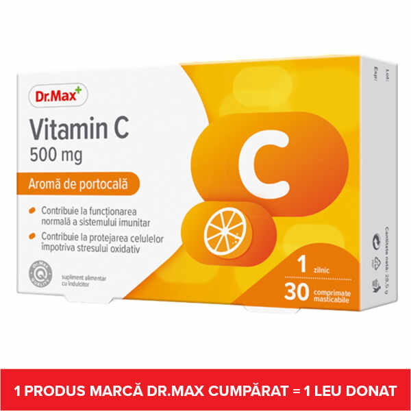 Dr.Max Vitamina C 500 mg, 30 comprimate masticabile