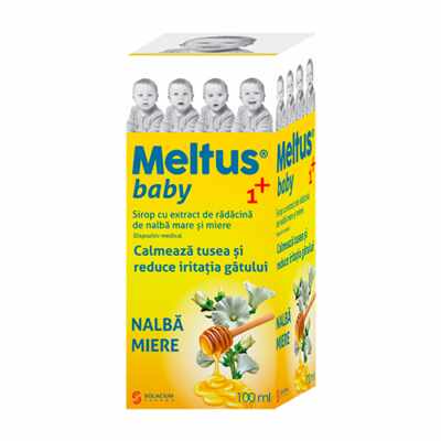 Meltus sirop baby 1+ cu nalba si miere, 100 ml, Solacium