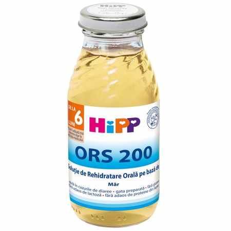 Solutie de rehidratare orala pe baza de mar, incepand de la 6 luni, 200 ml, HiPP