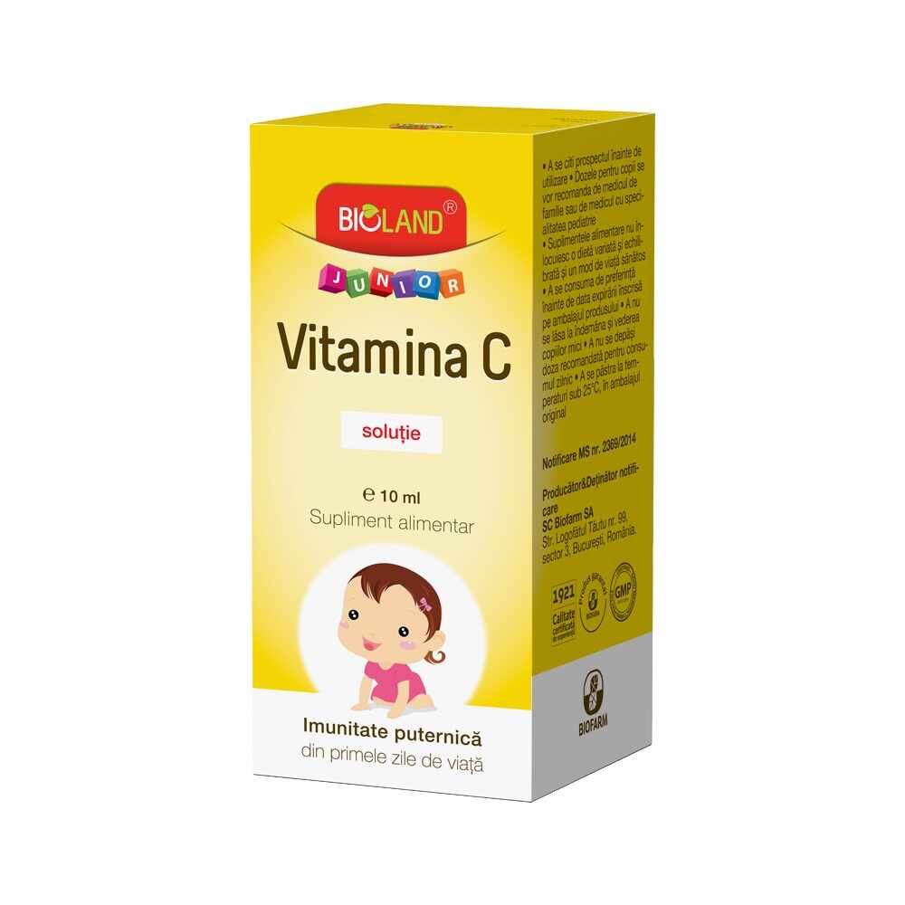 Vitamina C picaturi Bioland Junior, 10 ml, Biofarm