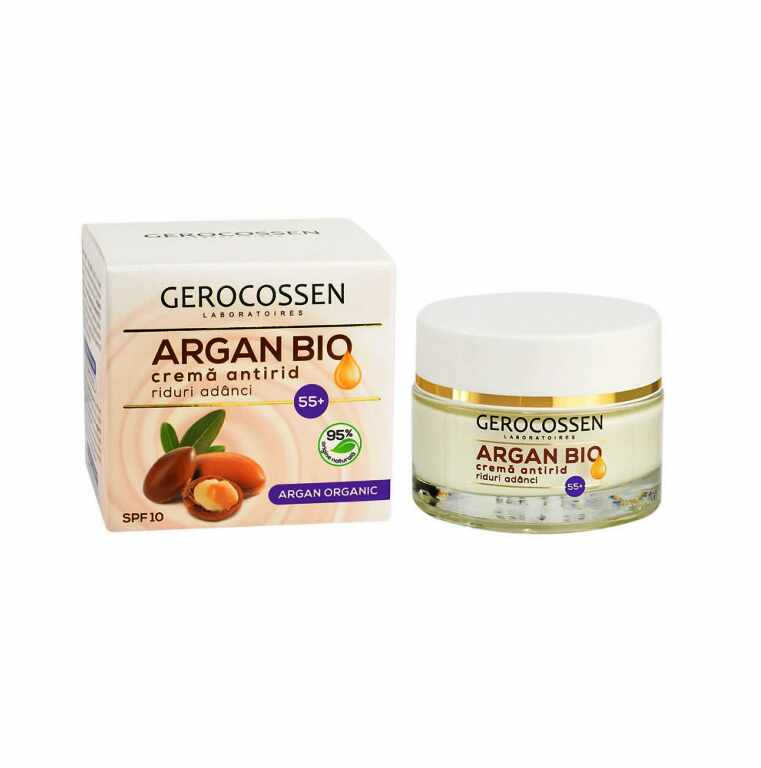 Crema antirid riduri adanci (55+) SPF 10 Argan BIO Gerocossen - 50 ml
