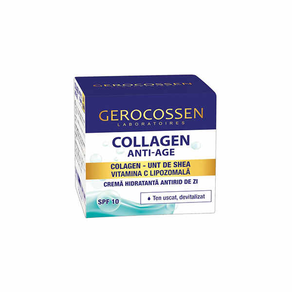Crema hidratanta antirid de zi SPF 10 Collagen Anti-Age Gerocossen - 50 ml