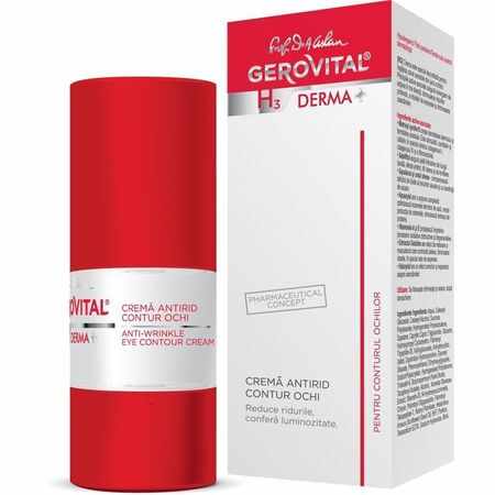 Crema antirid contur ochi GH3 Derma+, 15ml, Gerovital