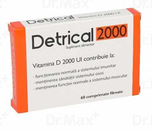 Detrical Vitamina D 2000UI, 60 comprimate, Zdrovit