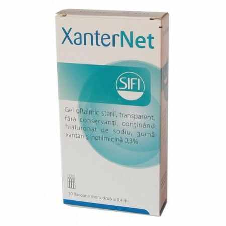 XanterNet gel oftalmic 0.4 ml, 10 monodoze, Sifi