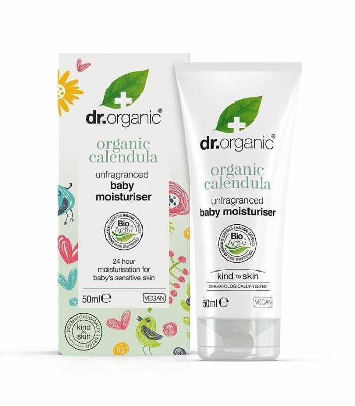 Dr.Organic Crema hidratanta fara parfum Baby Calendula, 50ml