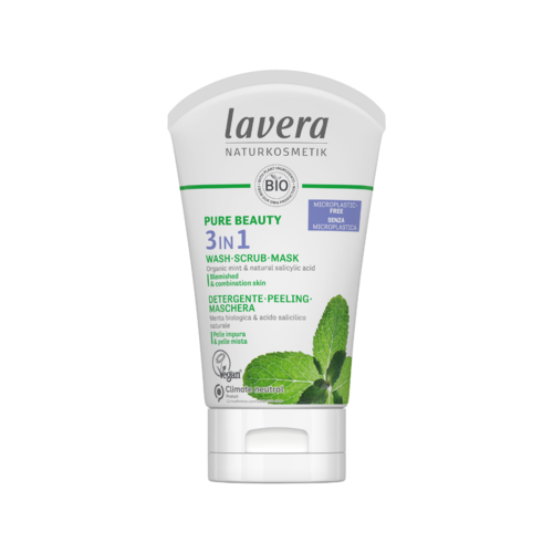 Gel de curatare scrub si masca 3 in 1, purificator & antiacnee 125 ml | Lavera