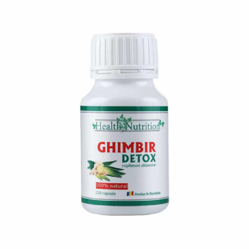 Ghimbir detox natural, 120 capsule, Health Nutrition