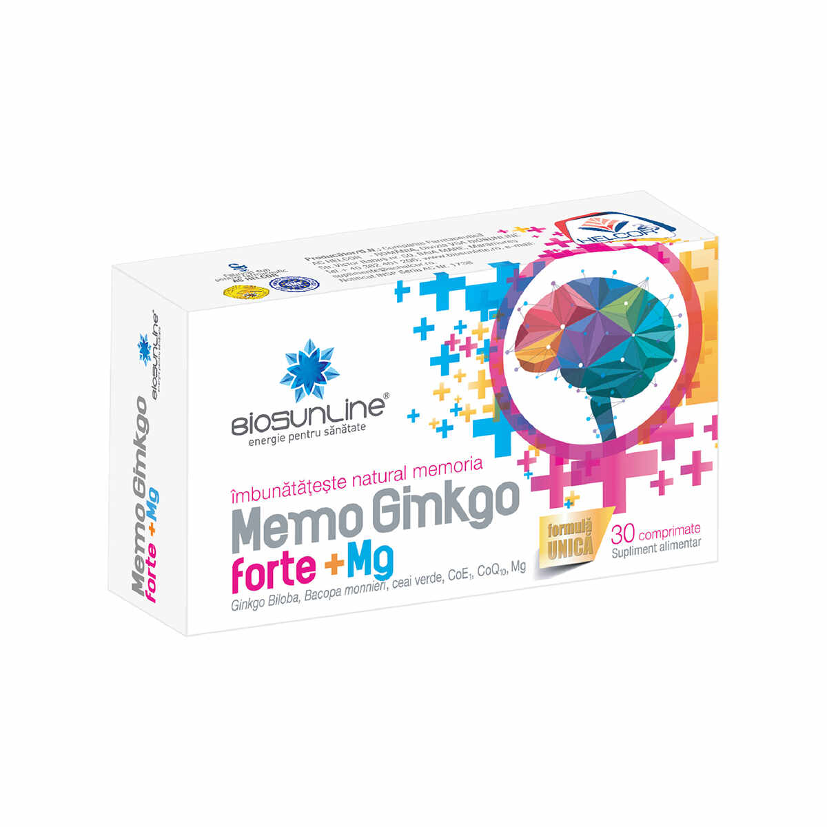 Memo Ginkgo Forte, 30 comprimate, BioSunLine