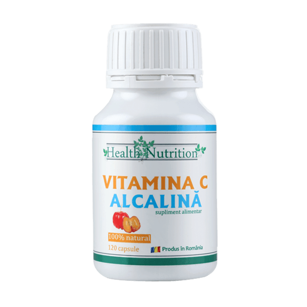 Vitamina C alcalina, 120 capsule, Health Nutrition