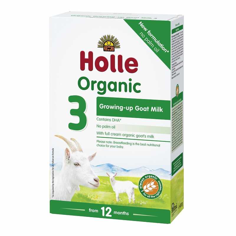 Formula de lapte praf de capra Organic 3 +12 luni, 400g, Holle Baby Food