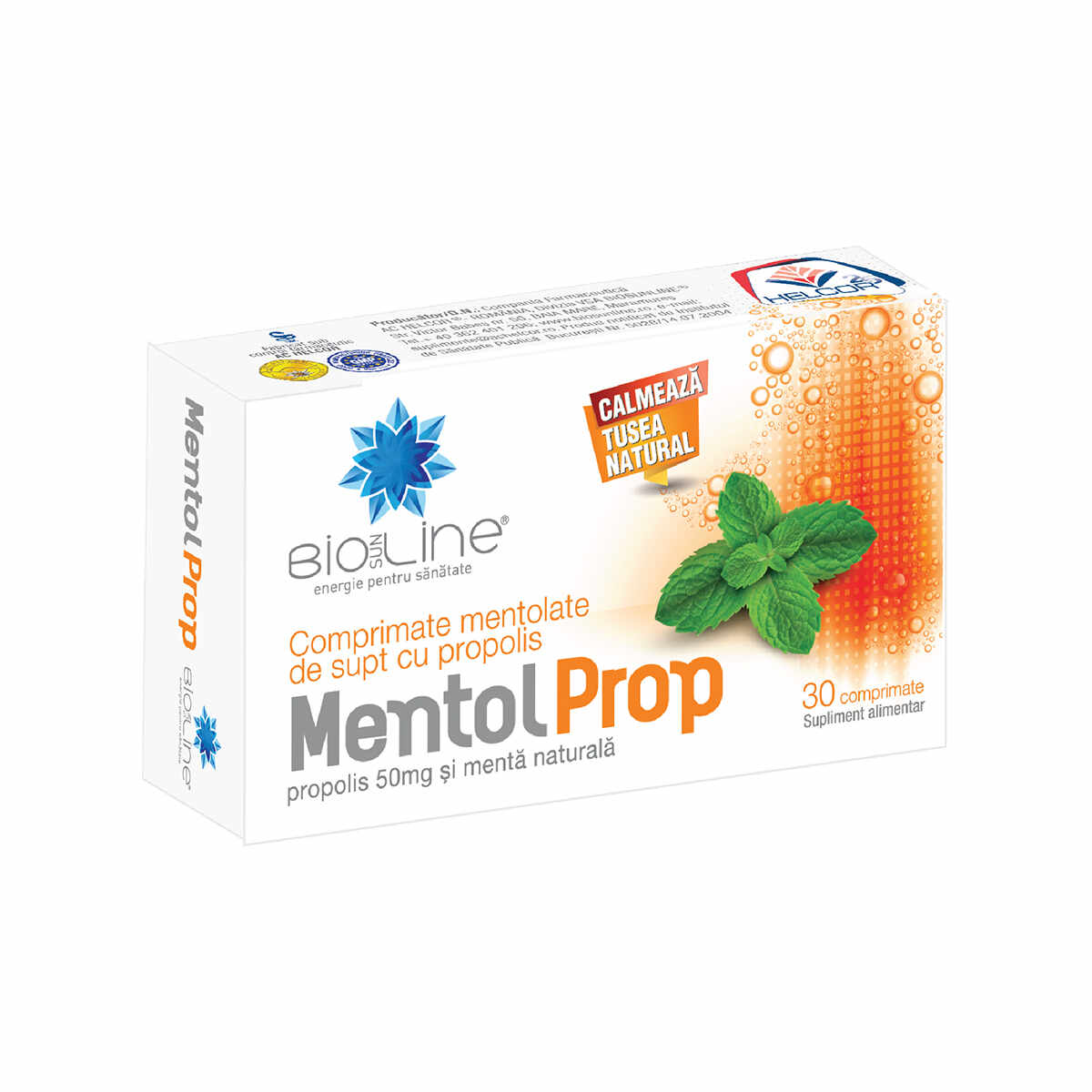 Mentol Prop, 30 comprimate, BioSunLine
