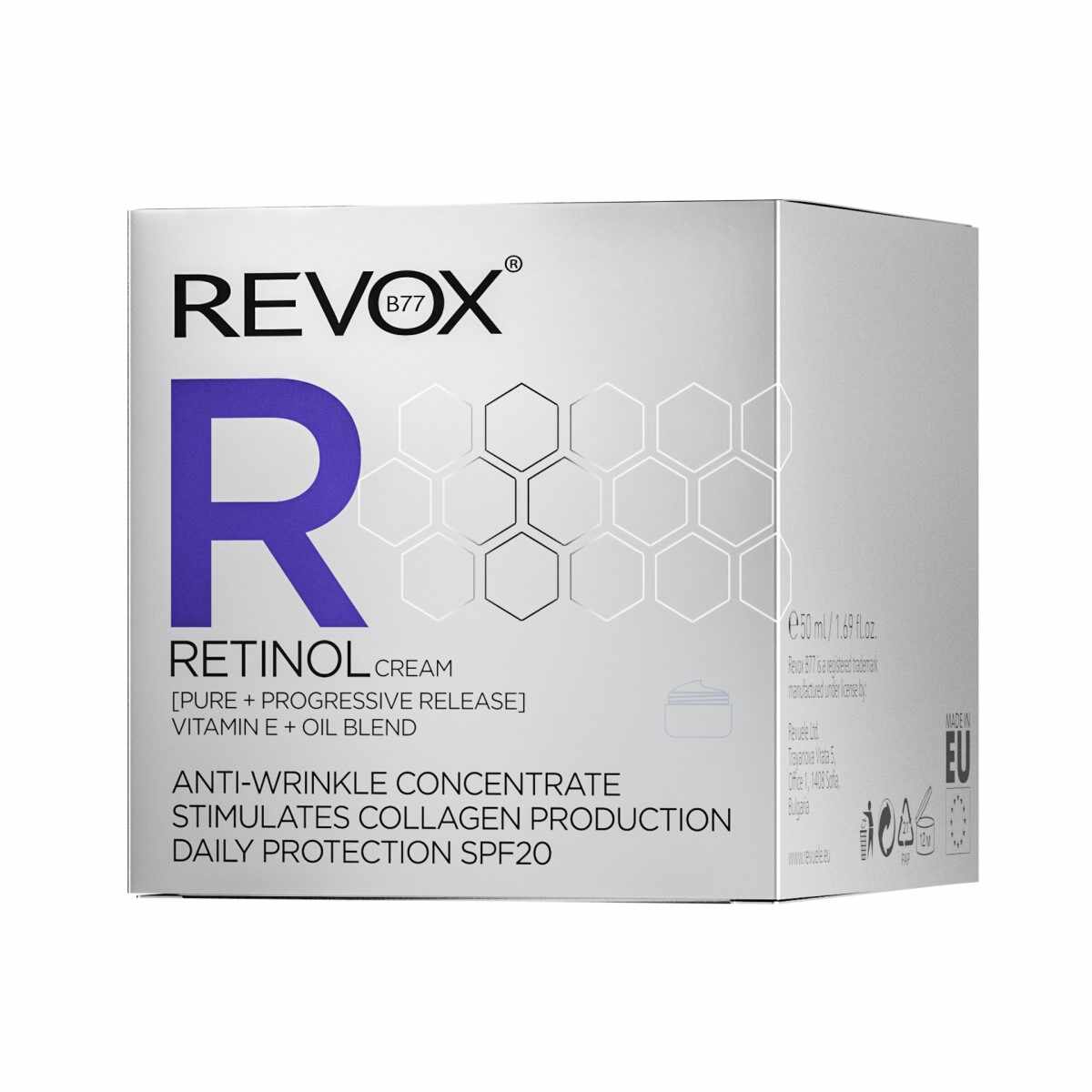 Crema pentru fata cu Retinol si SPF 20 Daily Protection, 50ml, Revox