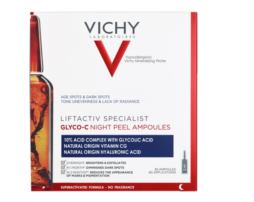 Fiole pentru exfoliere nocturna Liftactiv Specialist Glyco-C, 30 fiole, Vichy