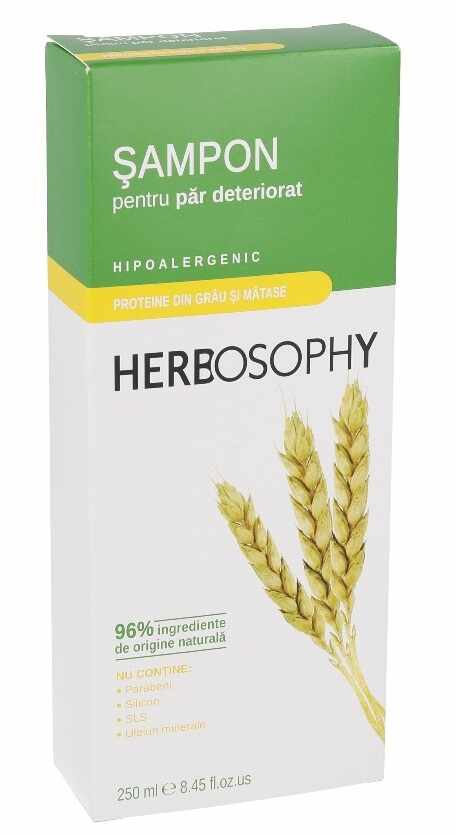 Herbosophy, Sampon cu proteine din grau, 250ml