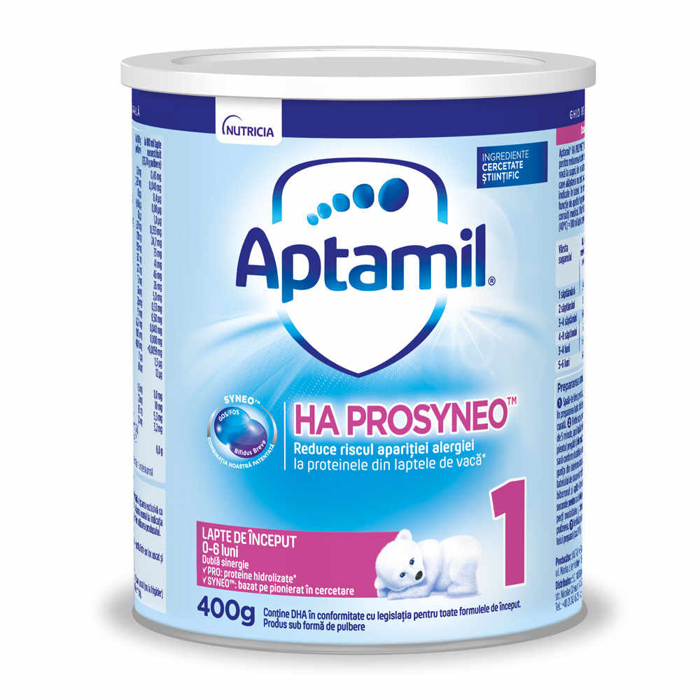 Lapte praf Aptamil HA1, pana la 6 luni, 400g, Nutricia