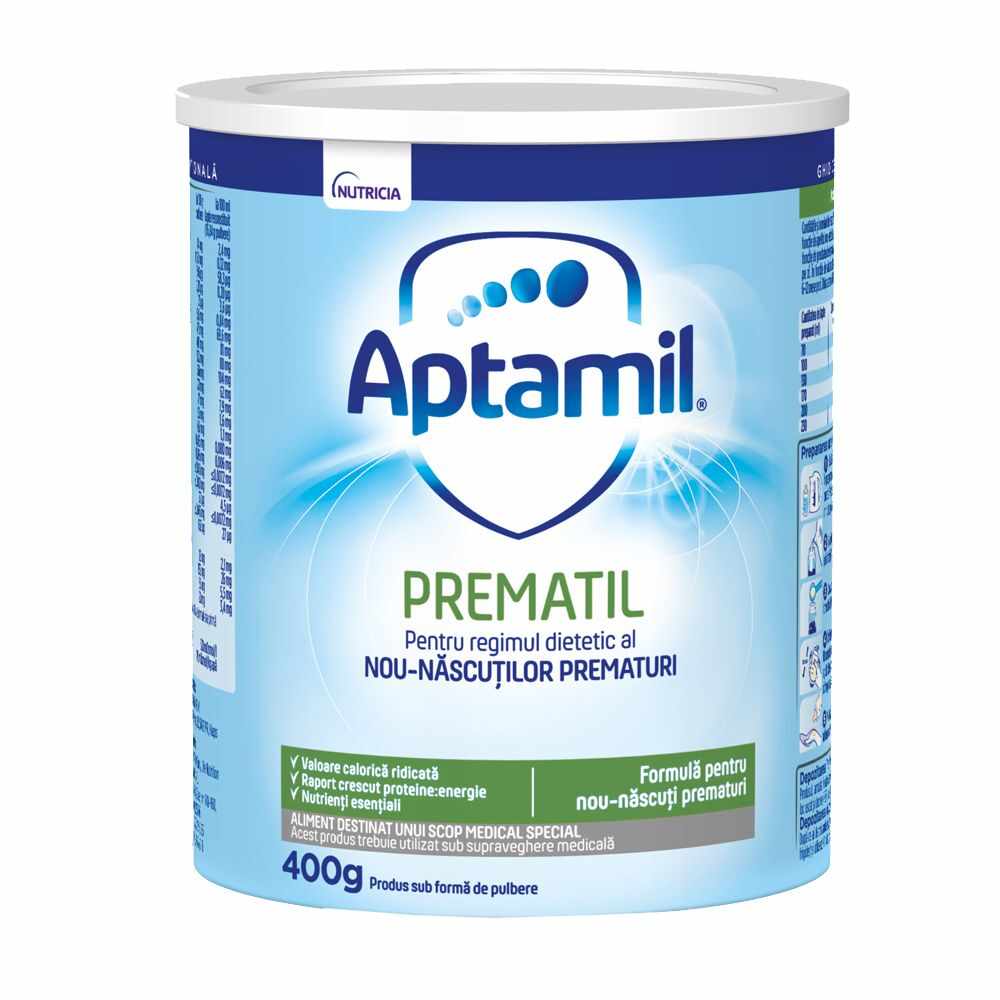 Lapte praf Aptamil Prematil, de la nastere, 400g, Nutricia