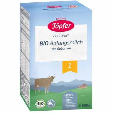 Lapte praf Bio formula 1 de la nastere, 600g, Topfer