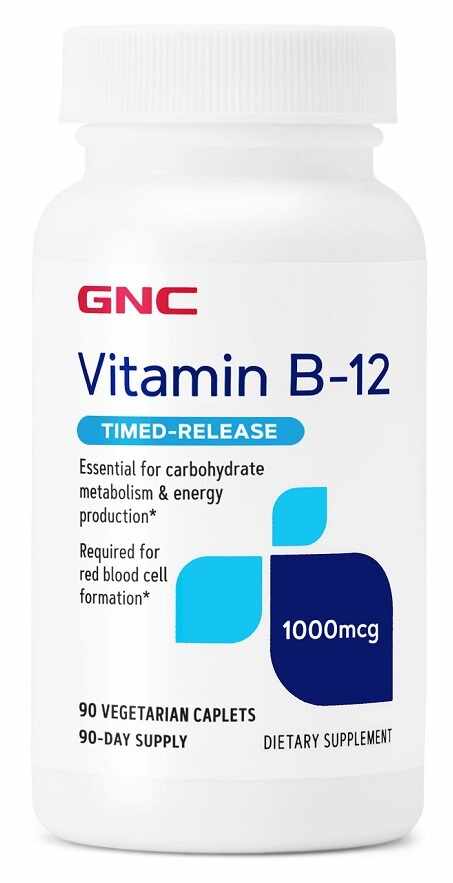 Vitamina B-12 1000 mcg, 90 tablete, GNC