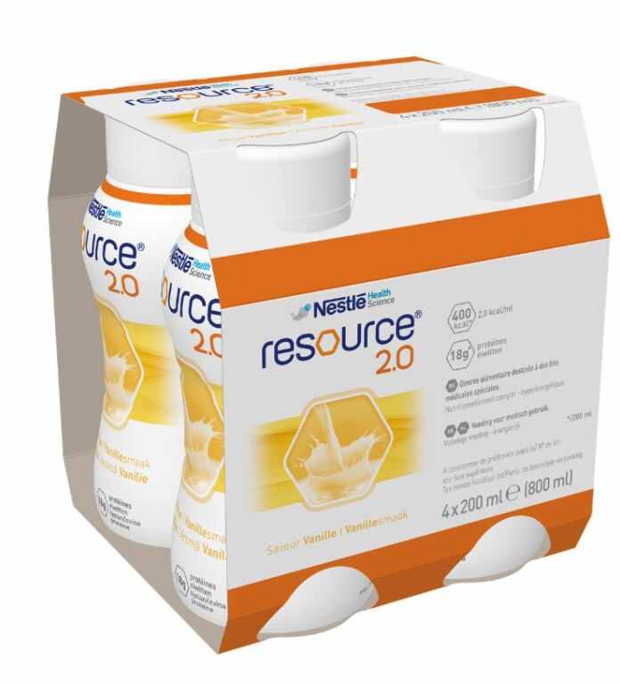 Formula de lapte pregatit Resource 2.0 Vanilla de la 3 ani, 4x200ml, Nestle