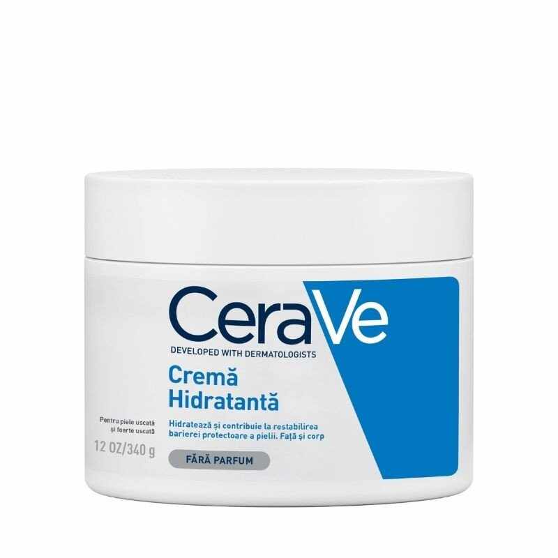 CeraVe Crema hidratanta ten si piele, piele uscata si atopica, 340 ml