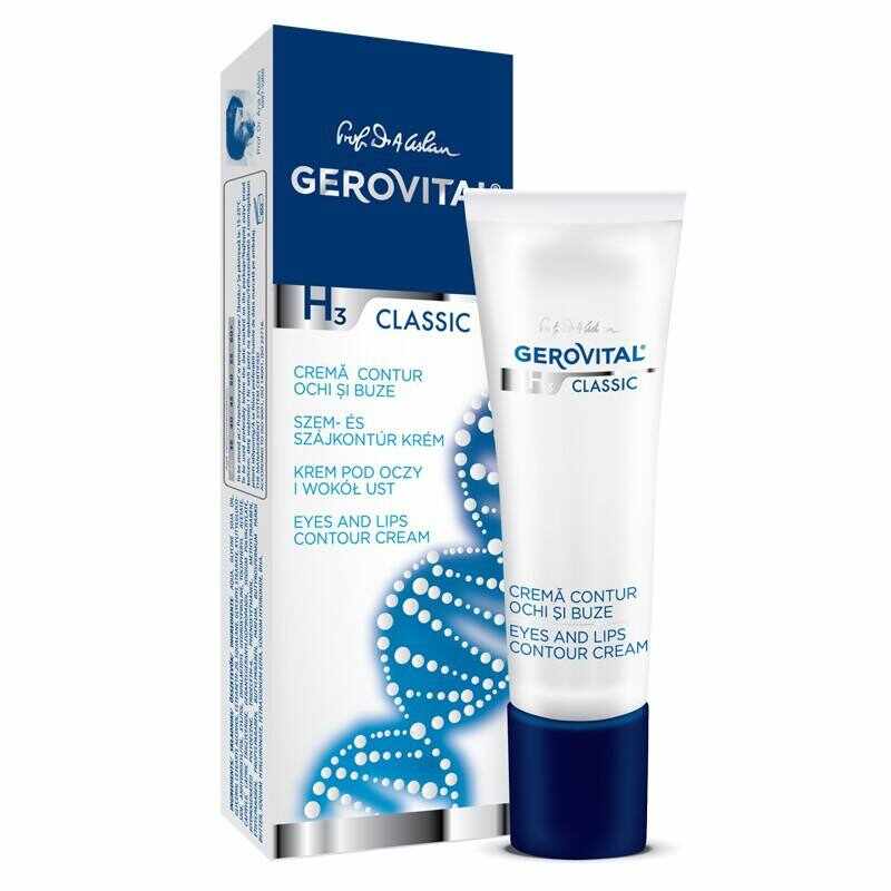Gerovital H3 Classic crema contur ochi si buze, 15 ml