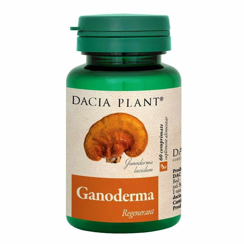 DACIA PLANT Ganoderma 60 g, 60 comprimate lupta impotriva celulelor canceroase