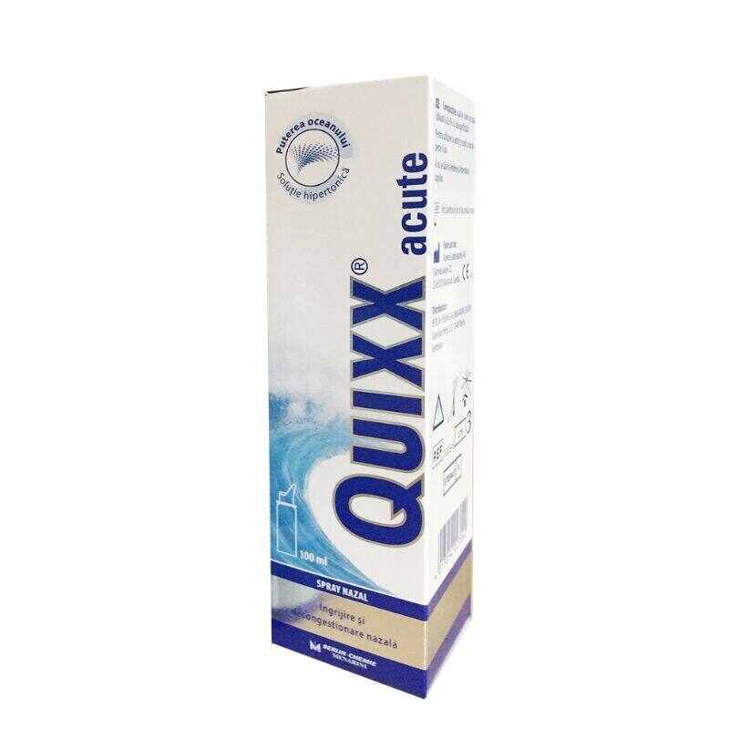 Quixx acute spray nazal cu apa de mare hipertonica, 100 ml