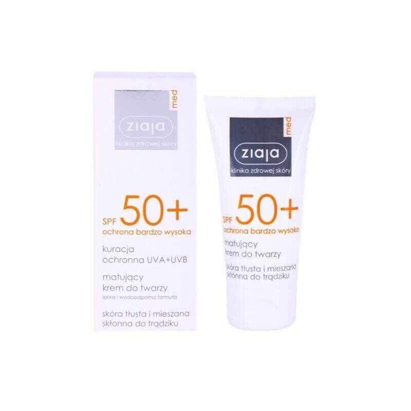 ZIAJA - Crema matifianta fotoprotectoare SPF50 pentru ten gras, 50 ml