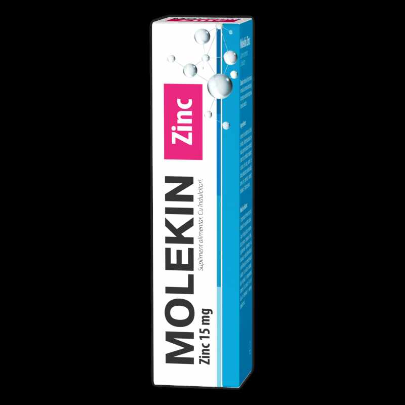 Molekin Zn 15 mg, 20 comprimate efervescente